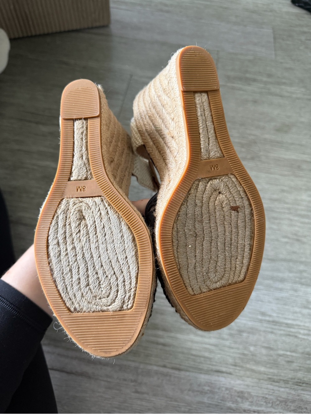 Tory Burch navy Lace Espadrille Wedge Sandals - Picture 5 of 6